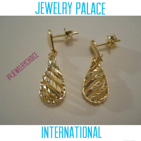 🆕14K Gold Filled Filigree Drop Dangle Earrngs. - Picture 6 of 9